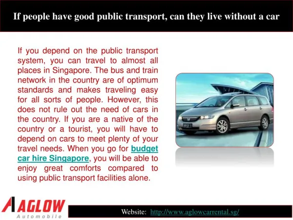If people have good public transport, can they live without