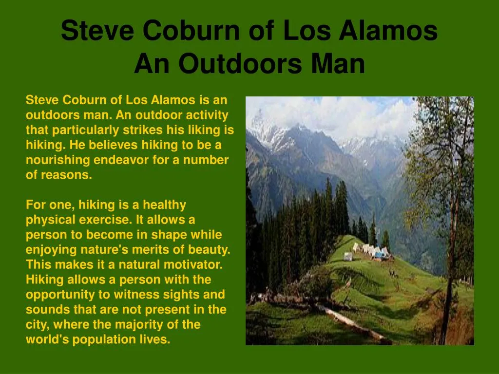 steve coburn of los alamos an outdoors man