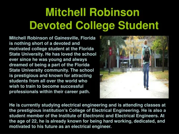 Mitchell Robinson Devoted College Student