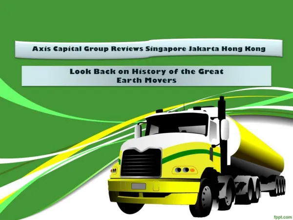 Look Back on History of the Great Earth Movers