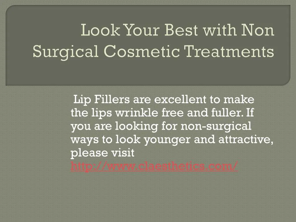 look your best with non surgical cosmetic treatments