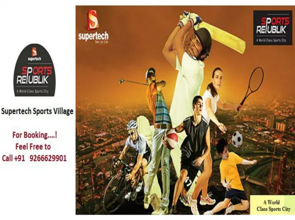 Supertech Sports Village Greater Noida West