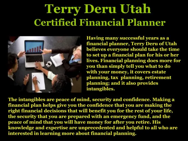 Terry Deru Utah | Fianacial Planner