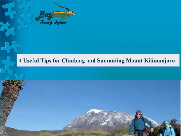 4 Useful Tips for Climbing and Summiting Mount Kilimanjaro