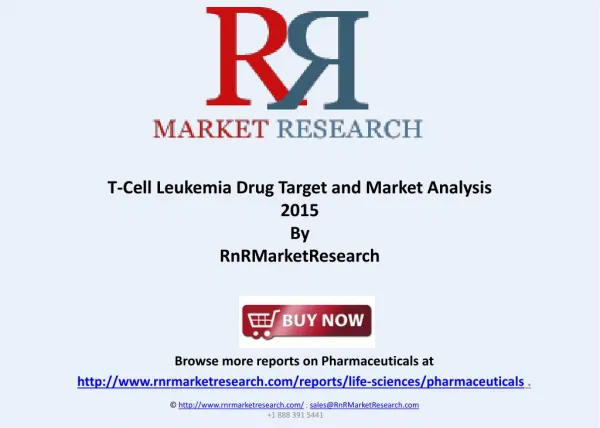 Global T-Cell Leukemia Pipeline Review, H1 2015