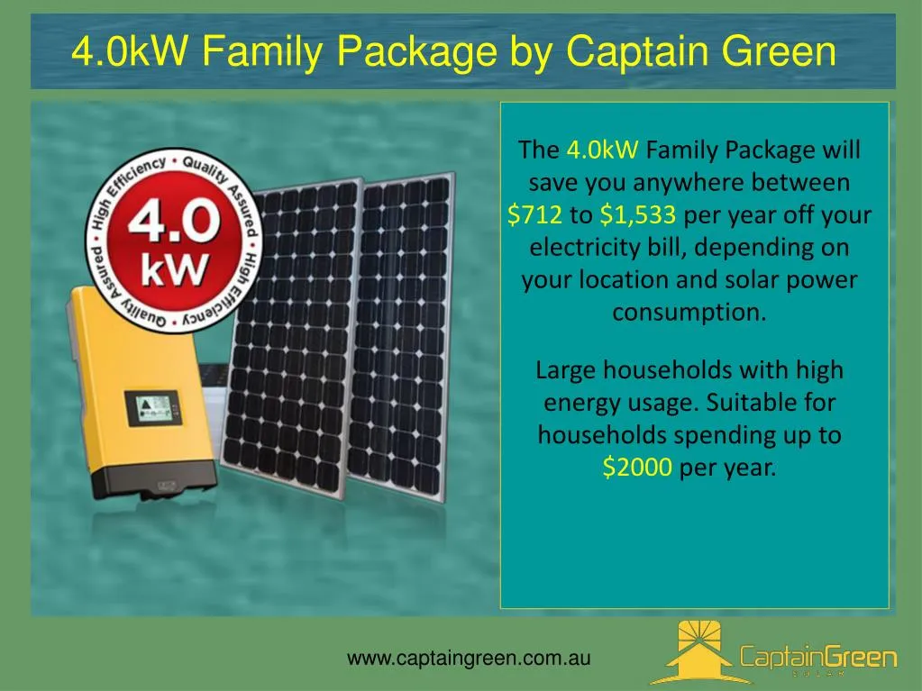 4 0kw family package by captain green