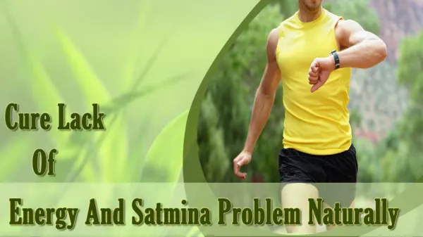 Herbal Supplements to Cure Low Energy and Stamina Problem