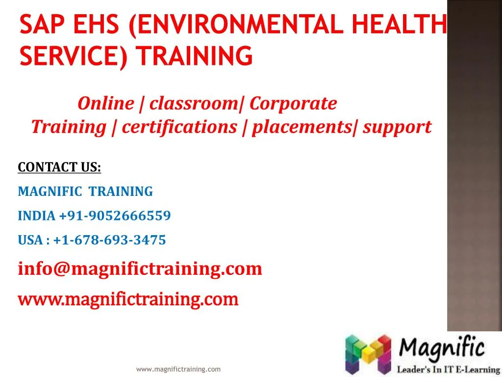 sap ehs environmental health service training