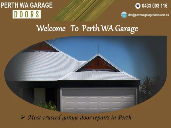 Perth WA Garage Doors Motor