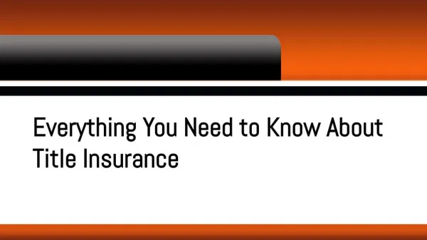 Everything You Need to Know About Title Insurance