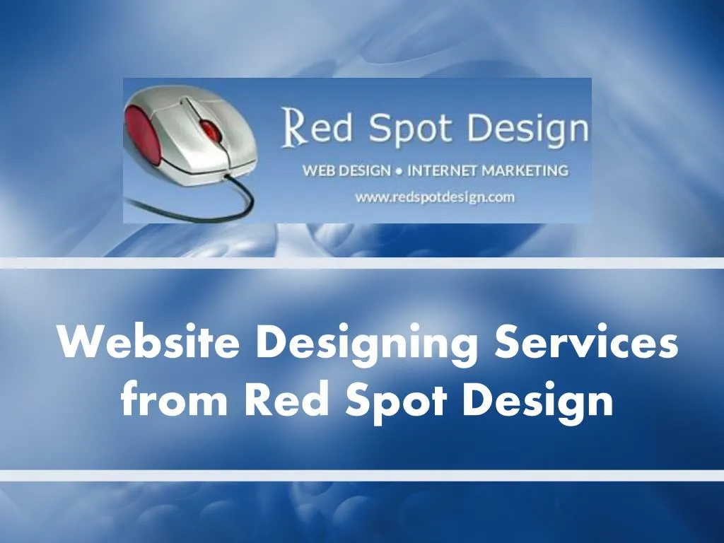 website designing services from red spot design