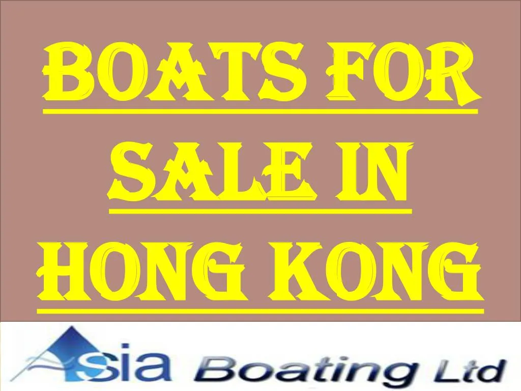 boats for sale in hong kong