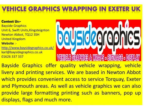 Vehicle graphics wrapping in exeter UK