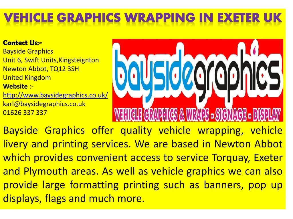 vehicle graphics wrapping in exeter uk