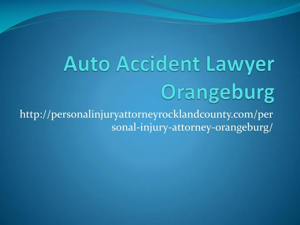 auto accident lawyer orangeburg