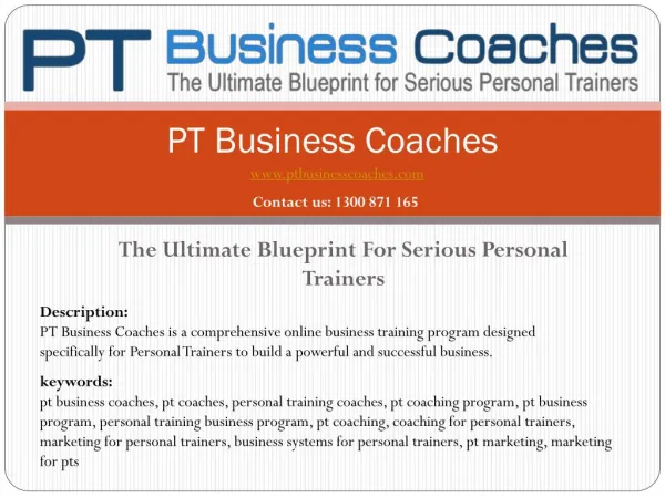 PT Business Coaches