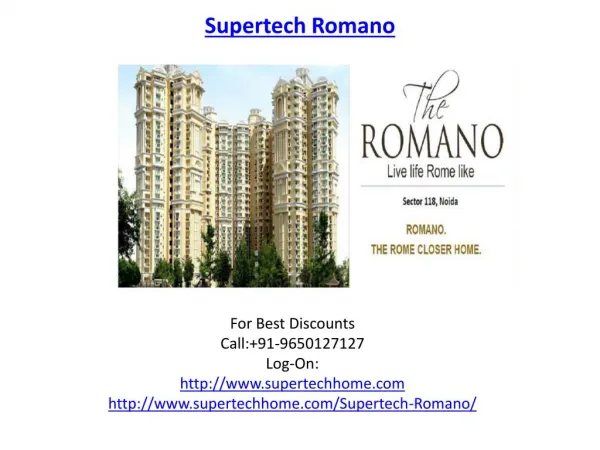 Supertech Romano Noida real estate project