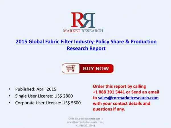 Global Fabric Filter Market 2015 Applications and Consumptio