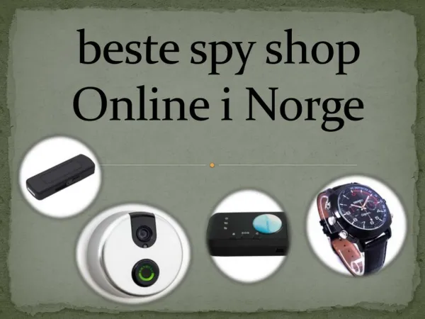 beste spy shop Online i Norge