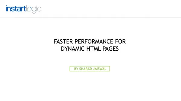 Faster Performance for Dynamic HTML Pages | Instart Logic