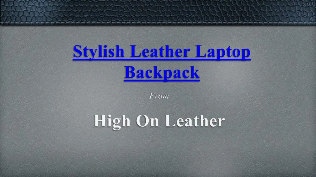 stylish leather laptop backpack