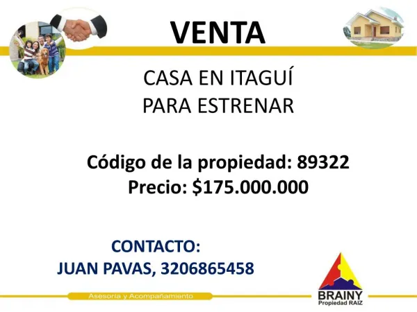casa en itagu para estrenar