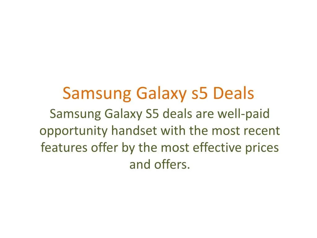 s amsung g alaxy s5 deals