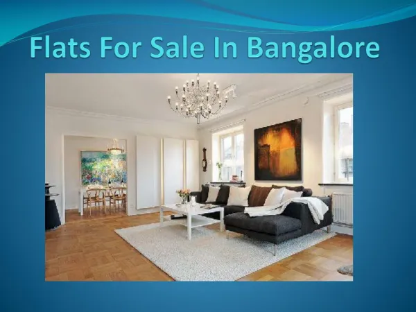 Flats For Sale In Bangalore