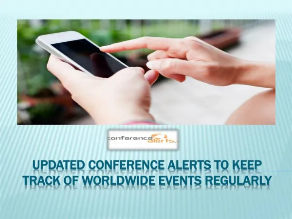 Updated Conference Alerts to Keep Track of Worldwide Events