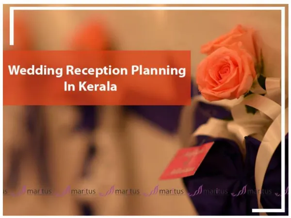 Wedding Reception Planning In Kerala