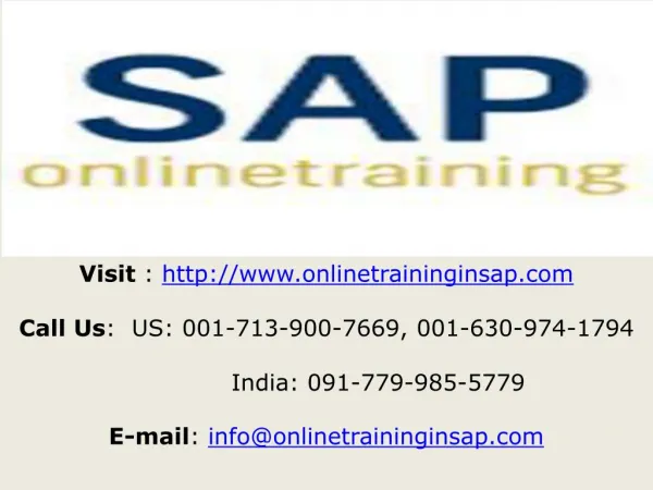SAP Security Training Course Online and Placement