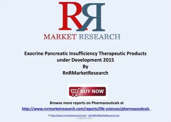 Exocrine Pancreatic Insufficiency Pipeline Overview