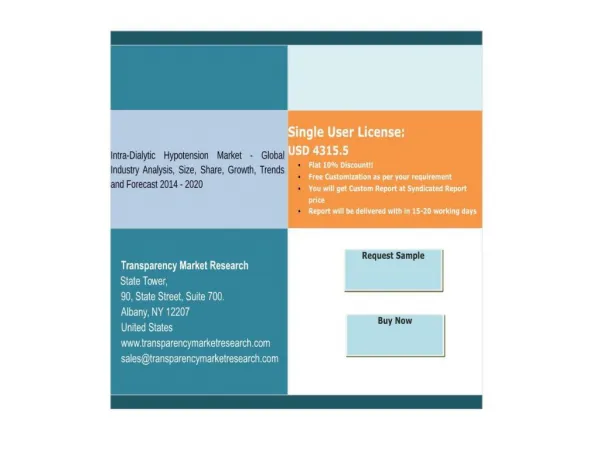 Global Intra-Dialytic Hypo-tension Industry Forecast