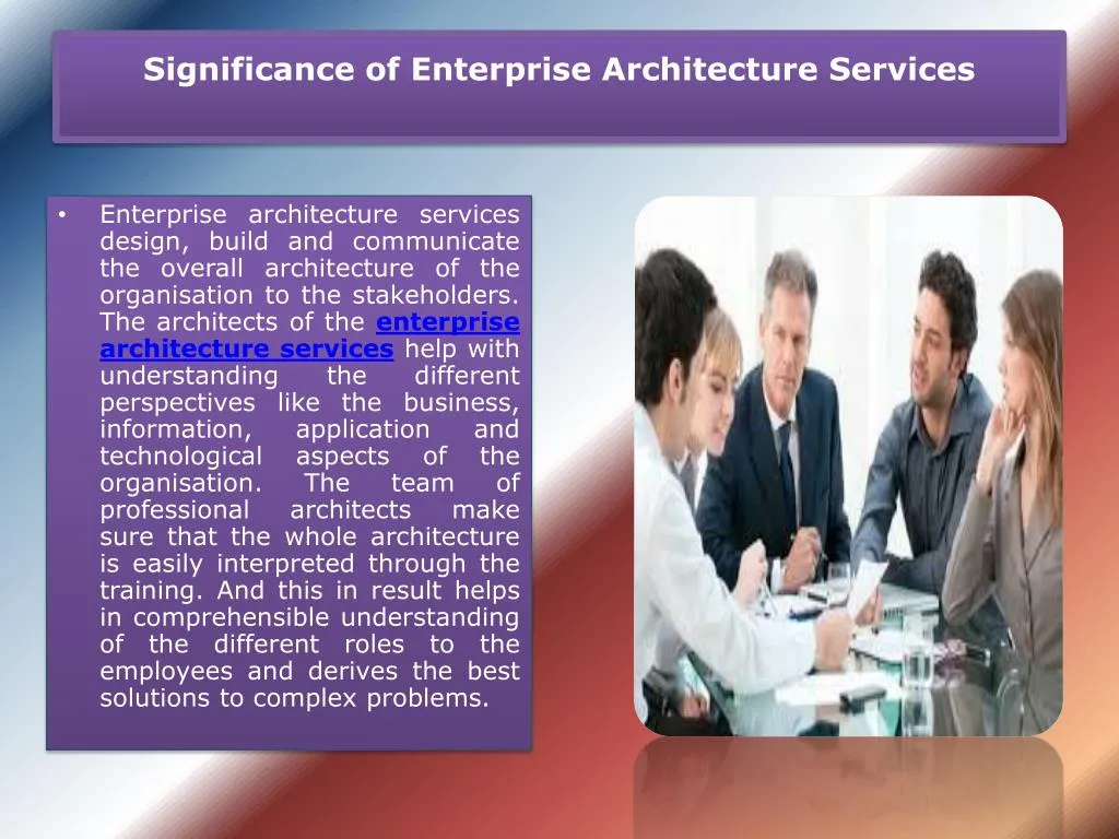 significance of enterprise architecture services