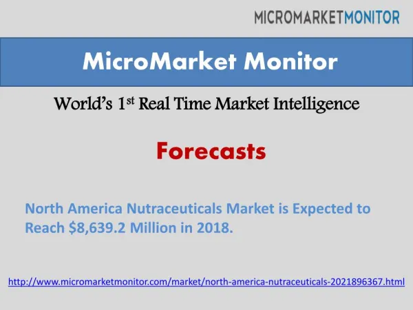 North America Nutraceuticals Market is Expected to Reach $8,