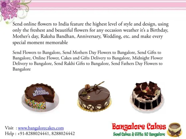 Send Cakes to Bangalore
