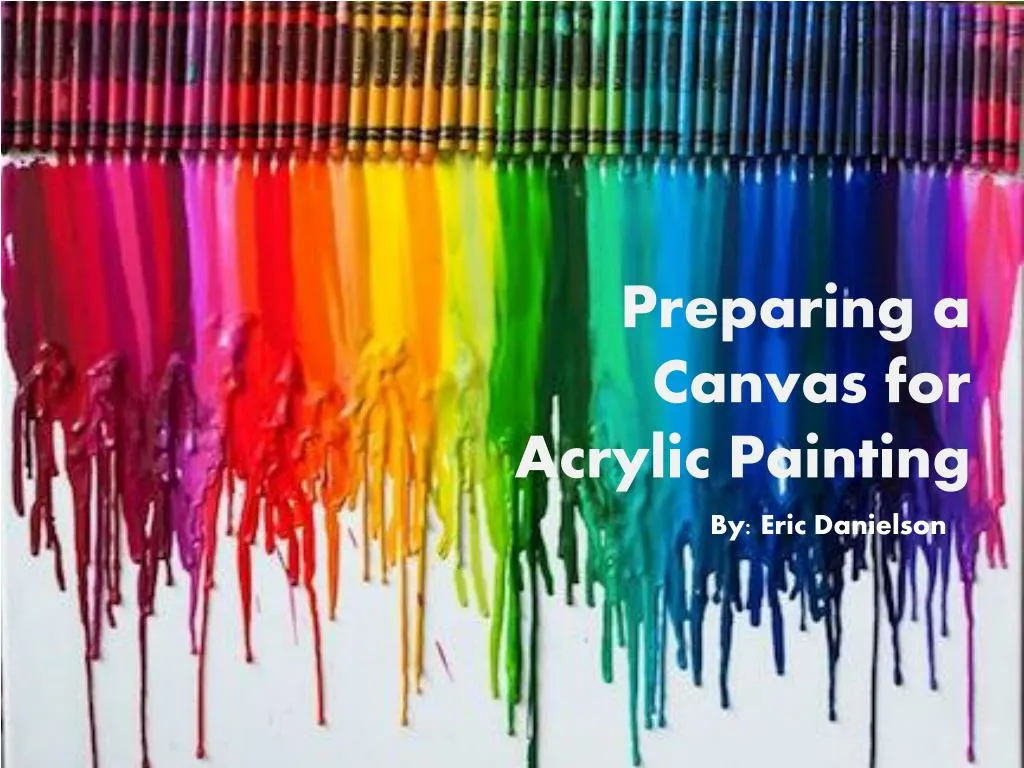 preparing a canvas for acrylic painting