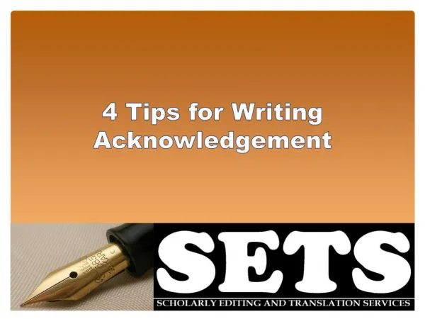 4 Tips for writing acknowledgement