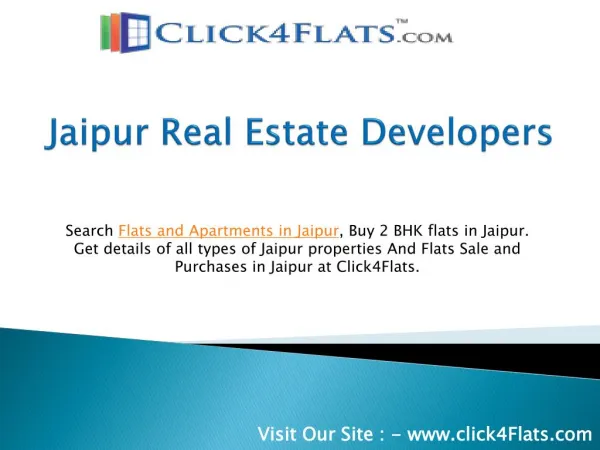 Click4Flats - Jaipur Real Estate Developers