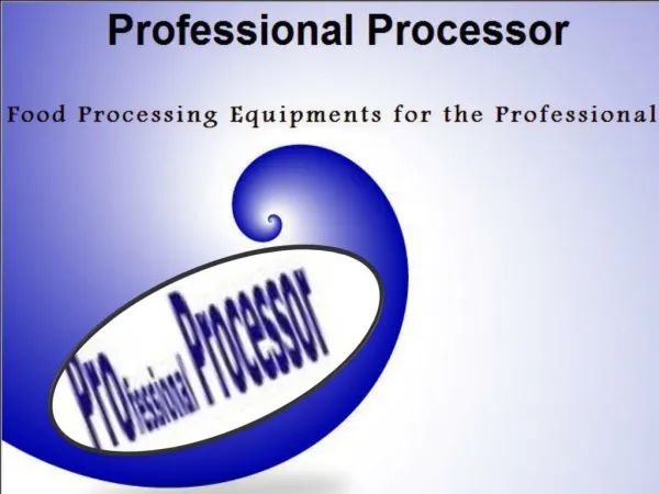 Get the Quality Cooking Equipments at Professional Processor