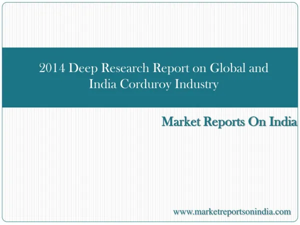 The report introduced Corduroy new project SWOT analysis Inv