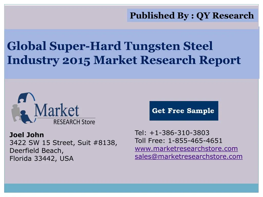 global super hard tungsten steel industry 2015 market research report
