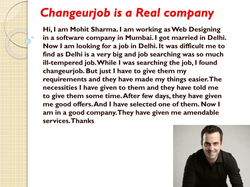 changeurjob is a real company