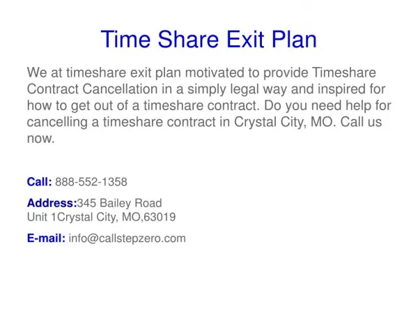 How to Get Out of a Timeshare Contract