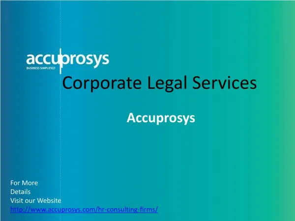 Corporate Legal Services in Hyderabad - Accuprosys