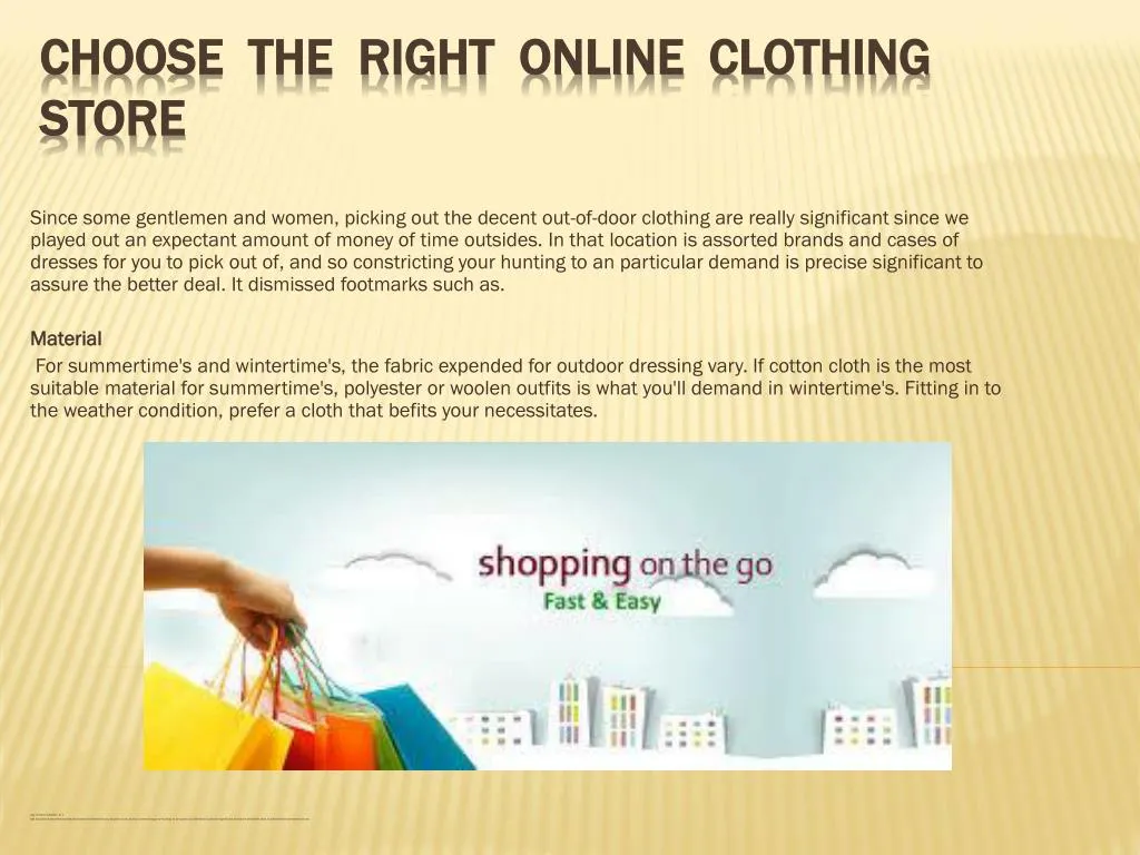 choose the right online clothing store