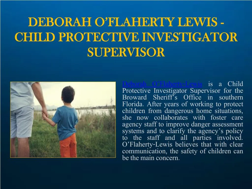 deborah o flaherty lewis child protective investigator supervisor