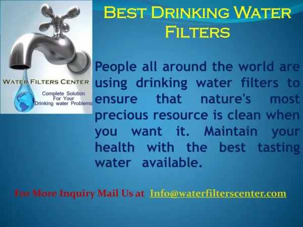 Best water Filter For Home Use-Say No to unwanted Diseases
