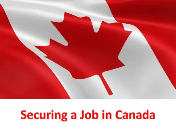 Canada Immigration Visa Securing a Job in Canada
