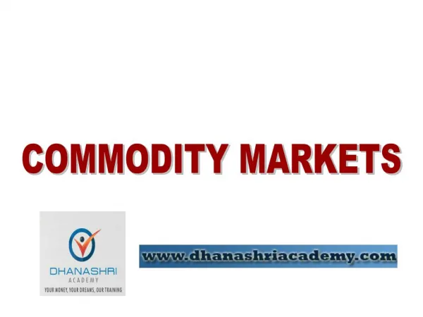 Why Invest in Commodity Markets?